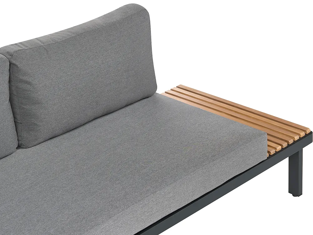 Garden Sofa 3 Seater FIVIZZANO Acacia Wood Dark Grey_1159336