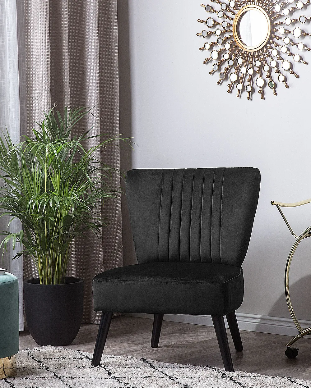 Armchair VAASA Velvet Black