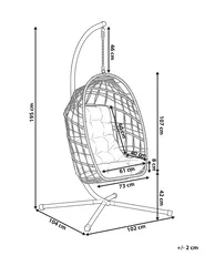 Hengestol med stativ MORNESE Metall Naturlig_1146581