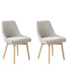 Set of 2 Dining Chairs MELFORT Light Grey