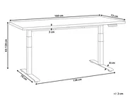Elektriskt höj- och sänkbart skrivbord DESTINES 160 cm 72 cm Vit_899383
