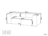 Modular Sofa 2 Seater FALSTERBO Velvet Taupe_919325