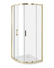 Shower Enclosure JUKATAN 800 x 800 x 1850 mm Gold_944712