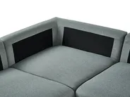Modular Corner Sofa 5 Seater KIVVIK with Ottoman Fabric Green Left Hand_1045850