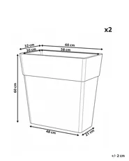 Set of 2 Plant Pots NIGELLIA 42 cm Off-White_1123870