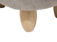 Storage Animal Stool RHINO Rhino Faux Leather Light Grey_710437