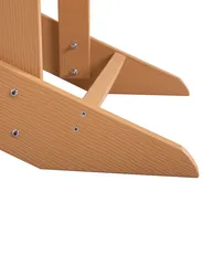 Trädgårdsstol ADIRONDACK med fotpall Brun_809452