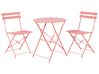 Bistro Set Folding FIORI Metal Coral