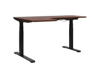 Kulmatyöpöytä sähkösäädettävä DESTIN 160 cm 110 cm Ruskea/musta Vasen_795438