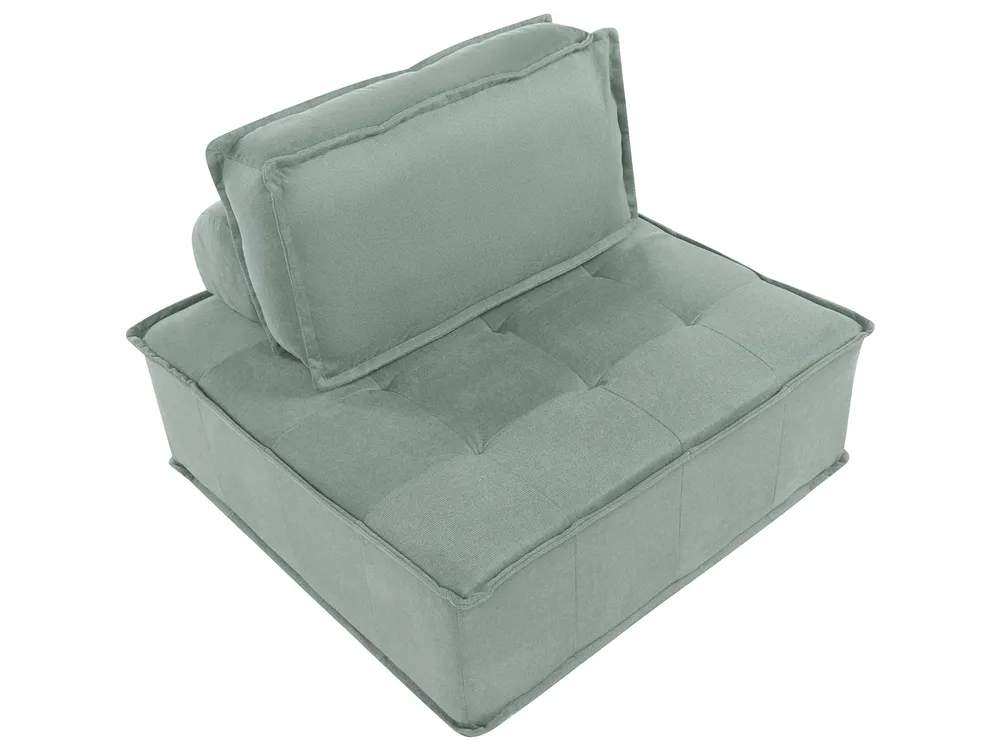 Modular Sofa 2 Seater TIBRO Fabric Light Green_1057753