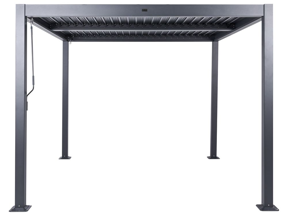 Gazebo FORNOLI 296 cm x 296 cm Metal Black