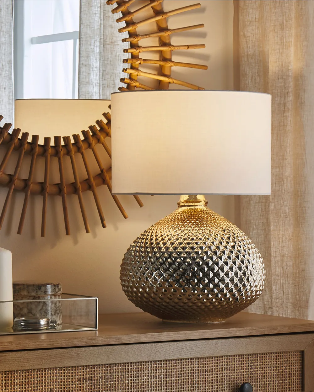 Table Lamp MADON Glass Gold