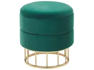 Förvaringpuff ELGIN Sammet Mörkgrön_772382
