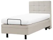 Adjustable Bed Fabric DUKE 80 x 200 cm (EU Small Single) Light Beige_973398