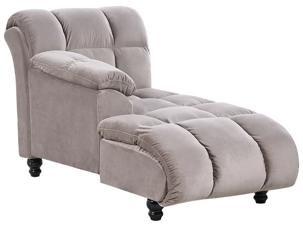 Right-Hand Chaise Longue LORMONT Fabric Taupe_881714