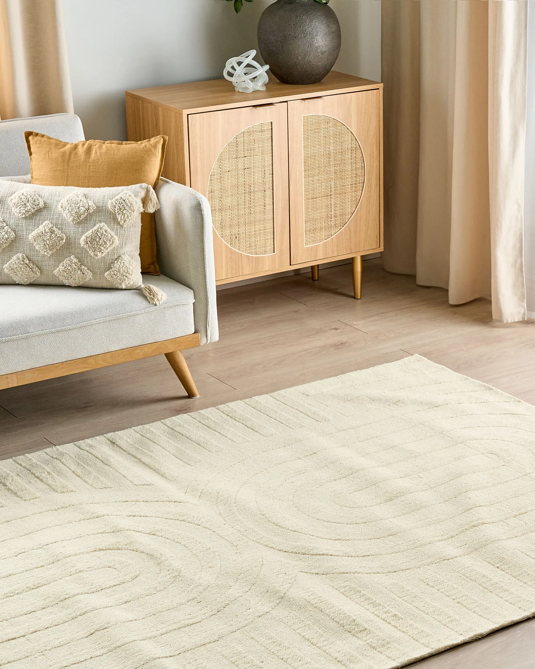 Matta MASTUNG Beige 160 x 230 cm Ull_883908