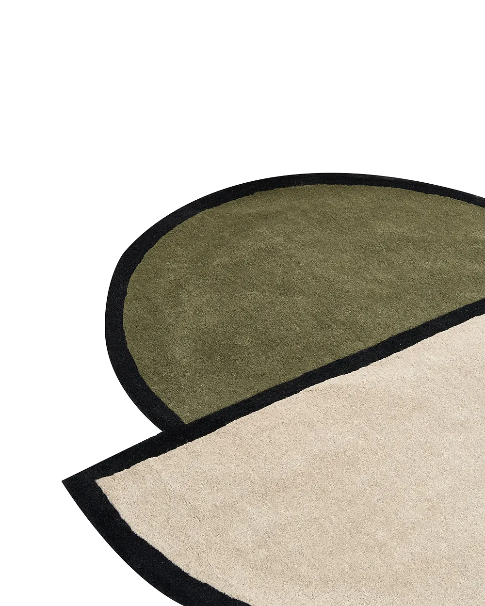 Rug SAKARO Dark Green ø 160 cm Wool_1131806