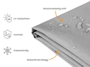Regntrekk CHUVA 200 cm 120 cm 120 cm Grå_929767