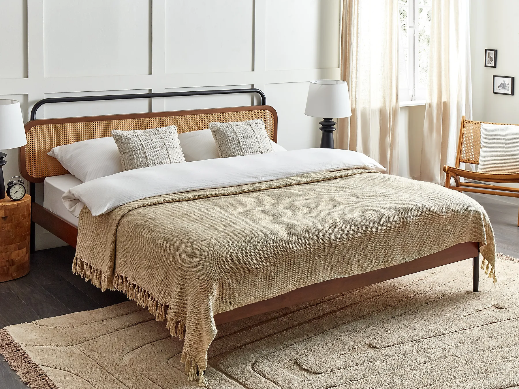 Pläd CHAOHANI 200 x 220 cm Beige_908250