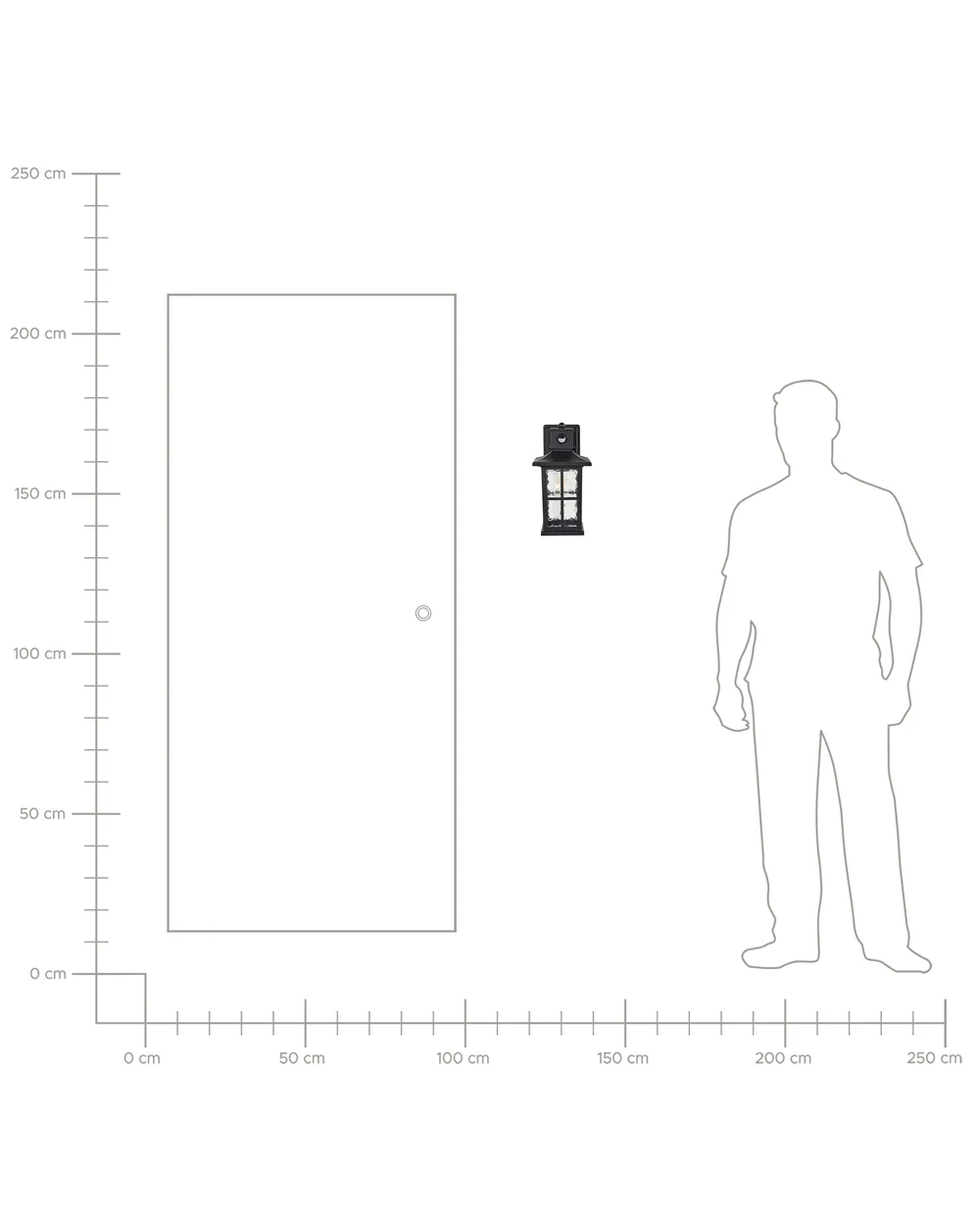 Outdoor Wall Light AZMAK with Motion Sensor Black_985743