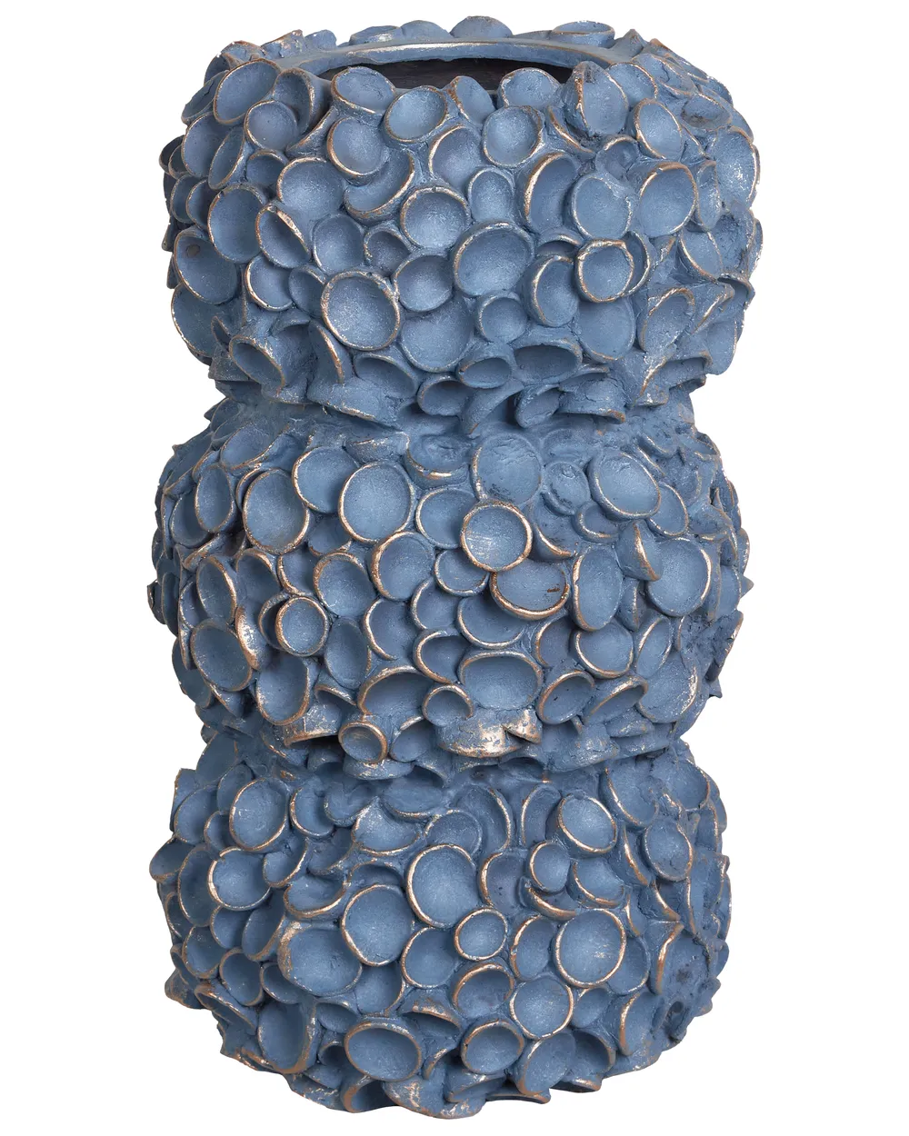 Flower Vase MUZAKI 52 cm Ceramic Blue