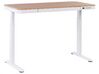 Electric Adjustable Standing Desk KENLY 120 cm 60 cm with USB Port Brown/ White
