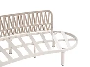 Garden Sofa 6 Seater ORIOLO with Tables Metal Light Beige_1125420
