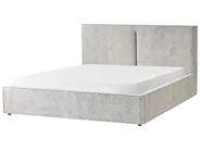 Ottoman Bed MOISSAC Velour Knit Black/ White 180 x 200 cm (EU Super King)_989417