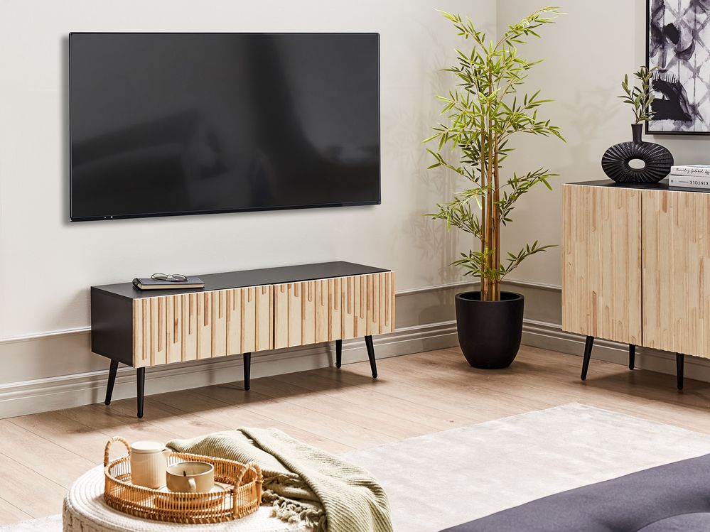 TV Stand DALCROSS Brown/ Black