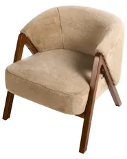 Armchair SKEI Faux Fur Beige_1107281