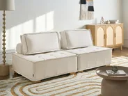 Modular Sofa 2 Seater TIBRO Fabric Off-White_1058093