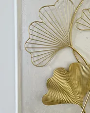 Wall Decor Flower INDIUM Metal 79 cm Gold_957145