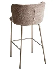 Set of 2 Bar Chairs MINA II Boucle Brown_1026921