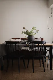 Dining Set GEORGIA Wood Brown/ Black 6 Seater_807399