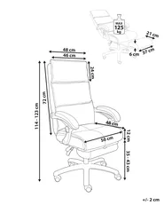 Executive Chair with Footrest EATON Chenille Beige_1009794