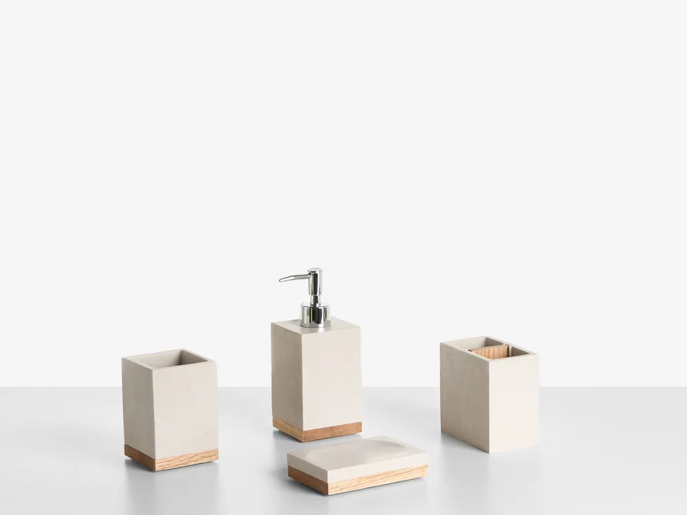 Set med badrumstillbehör i 5 delar TAPICHE Beige_1071895