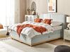 Divan Bed with Storage DYNASTY Fabric Light Grey 160 x 200 cm (EU King Size)