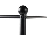 Four Poster Bed Metal SORMERY 90 x 200 cm (EU Single) Black_960891