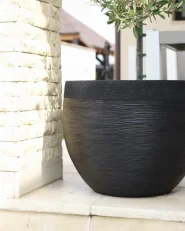 Plant Pot ZAKROS 50 cm Black_1001331