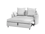 Sofa Bed 2 Seater HOVIN Fabric Light Grey_746325