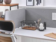 Skillevegg for skrivebord WALLY 120 x 40 cm Lysegrå_1068066