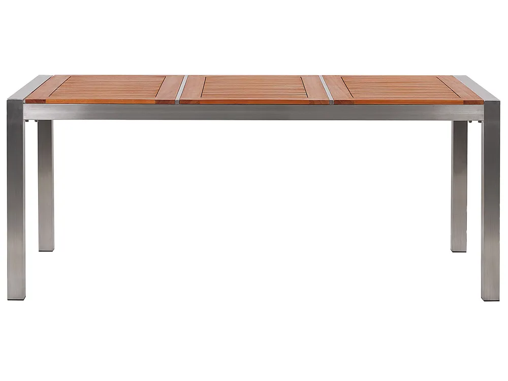 Garden Dining Table GROSSETO 180 cm 90 cm Eucalyptus Wood Brown_768398
