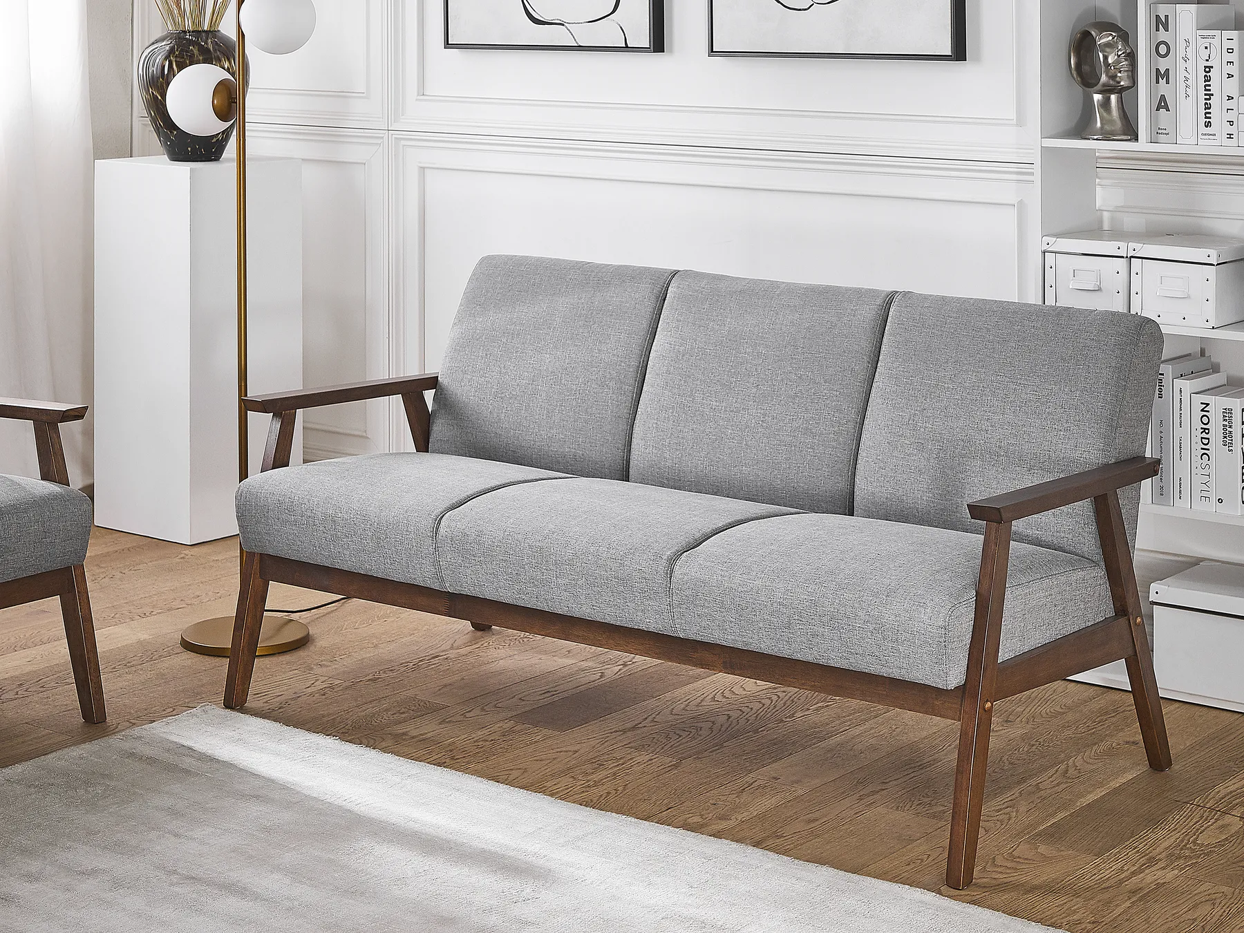 Sofa 3 Seater ASNES Fabric Grey_786837