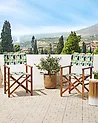 Set of 2 Garden Chairs CINE Acacia Wood Multicolour