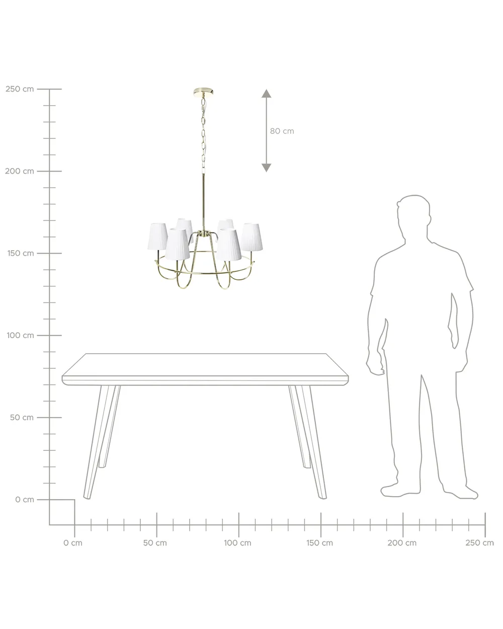 Chandelier YAMETHIN Metal Gold_1060720