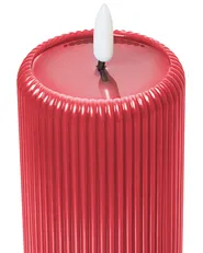Set of 6 LED Candles NOISETTE 10/16 cm Red_1016020