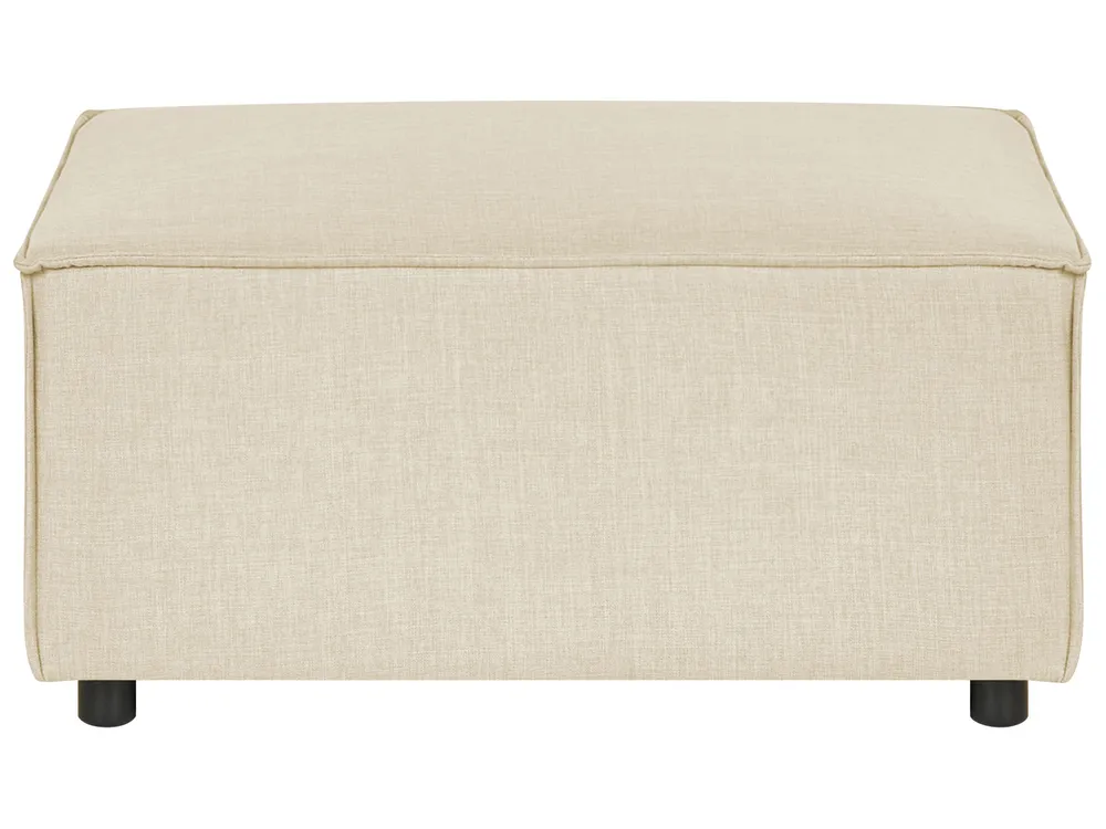 Ottoman APRICA Faux Linen Beige_860317
