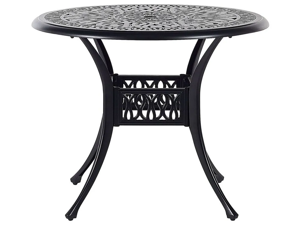 Bistro Table ANCONA 90 cm 90 cm Metal Black