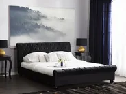 Waterbed Velvet AVALLON 180 x 200 cm (EU Super King) Black_846925