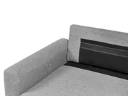 Corner Sofa Bed 3 Seater NASSJO Faux Linen Grey Right Hand_999954